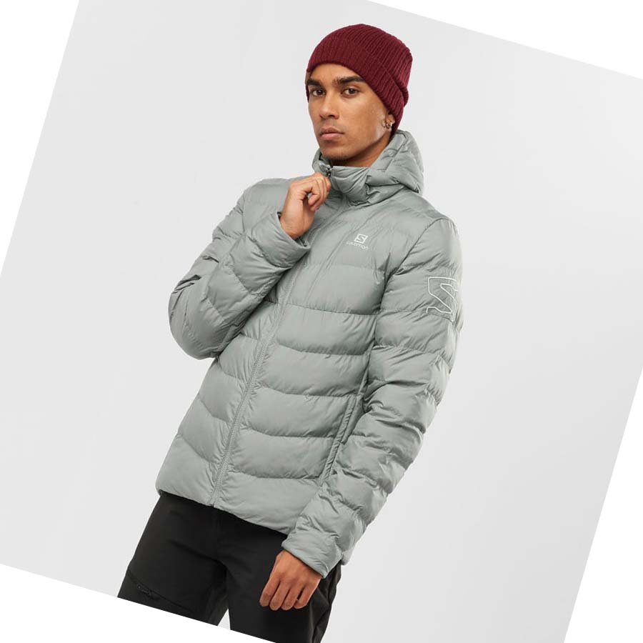 Salomon ESSENTIAL XWARM INSULATED Kabát Férfi Olivazöld | HU 2313JPQ